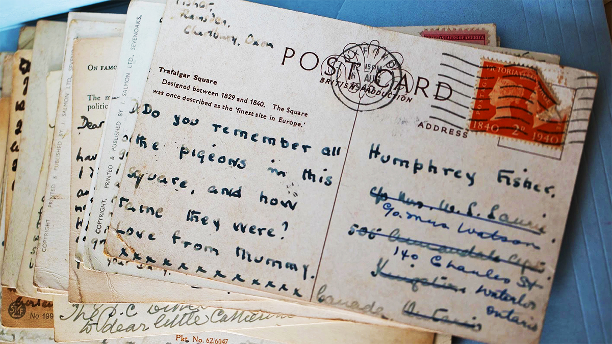 Postcards to and from WWII evacuees as part of the War Child Archive research project