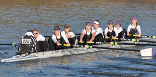 The University of Reading's victorious women's eight crew