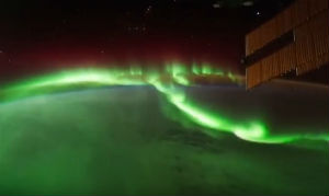 The Northern Lights viewed from a NASA satellite