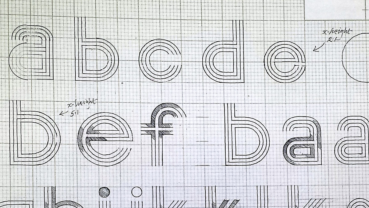 Example of alphabet type design from Banks and Miles Collection, held by the Department