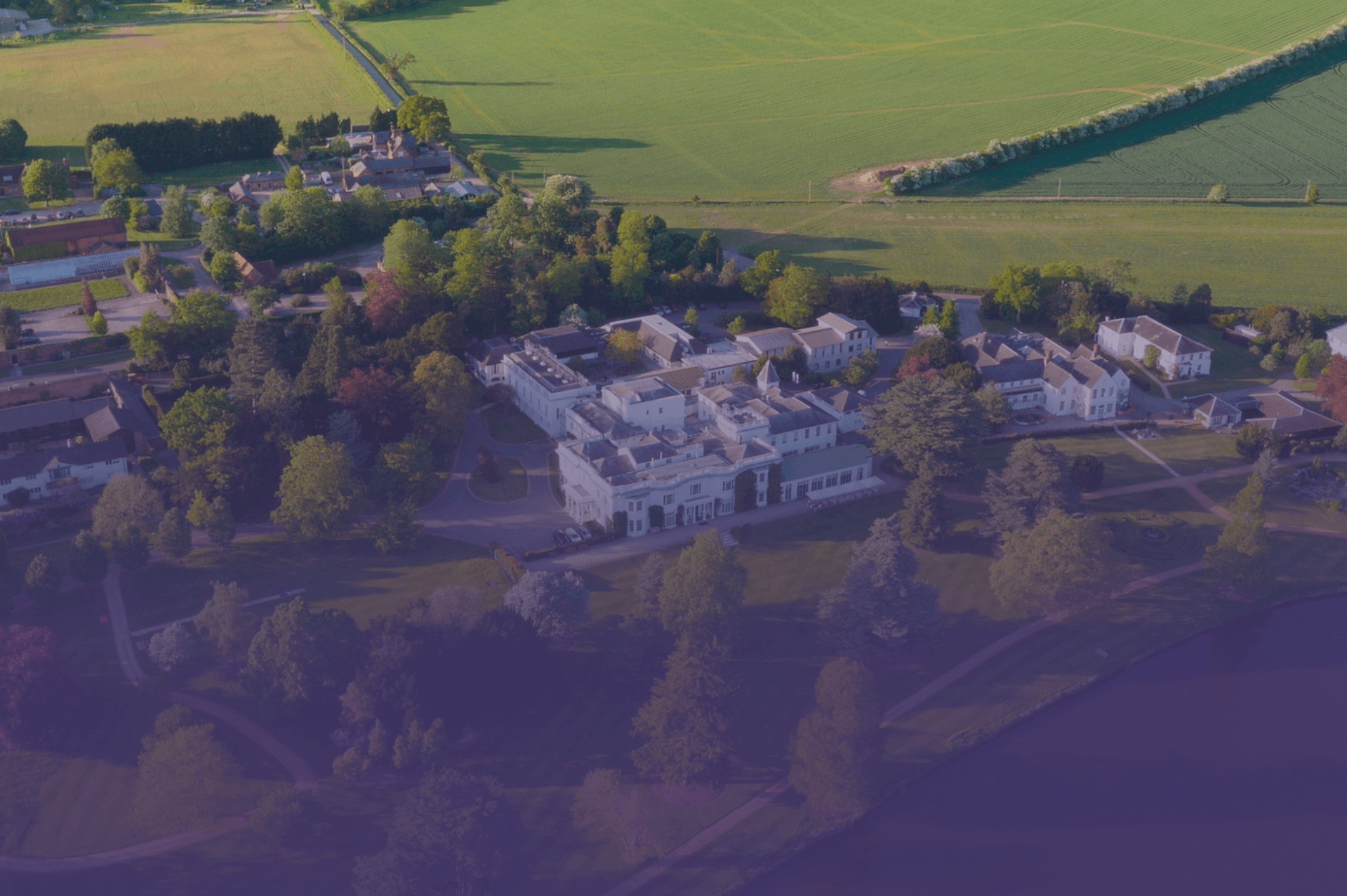 Aerial view of Greenlands campus