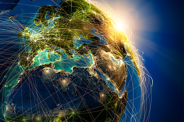 Connected world graphic