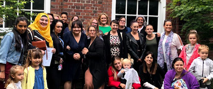 Group photo of several families