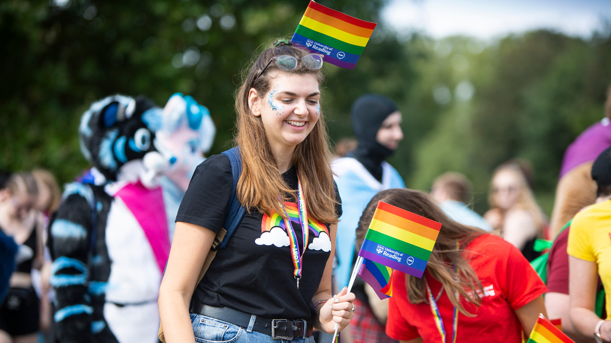 Female student takes place in LGBT event