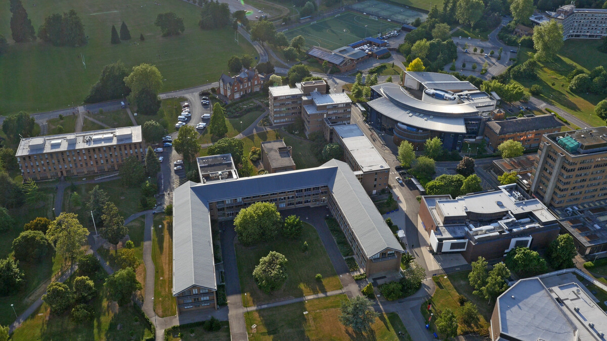 Aerial view of Whiteknights Campus, the University of Reading