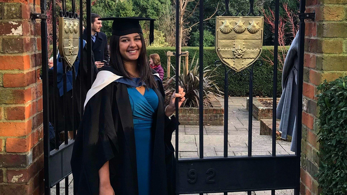 classics student jemma callue on her graduation day