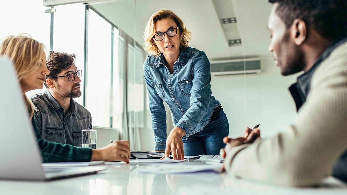 Group of people in a business meeting
