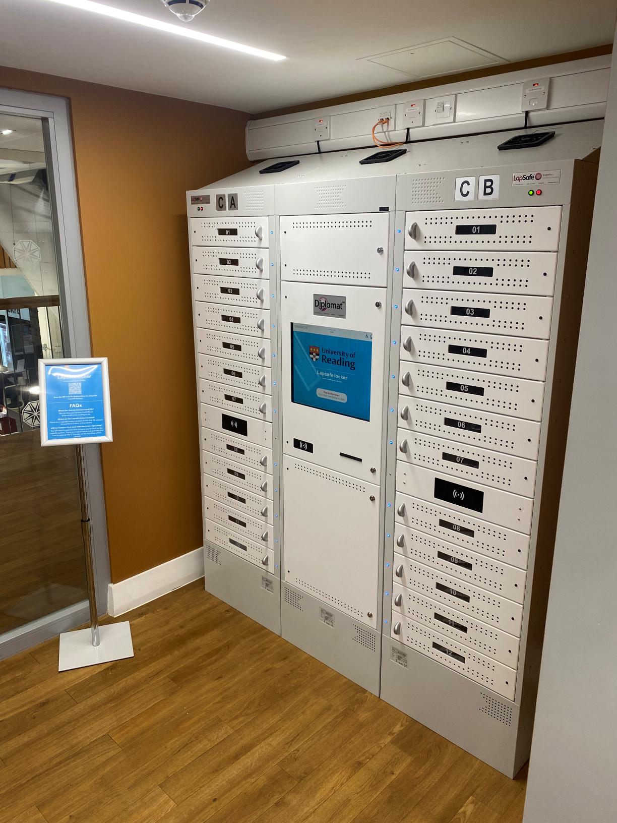 Lapsafe lockers in the library