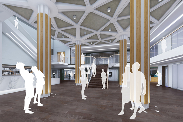 library concept lobby