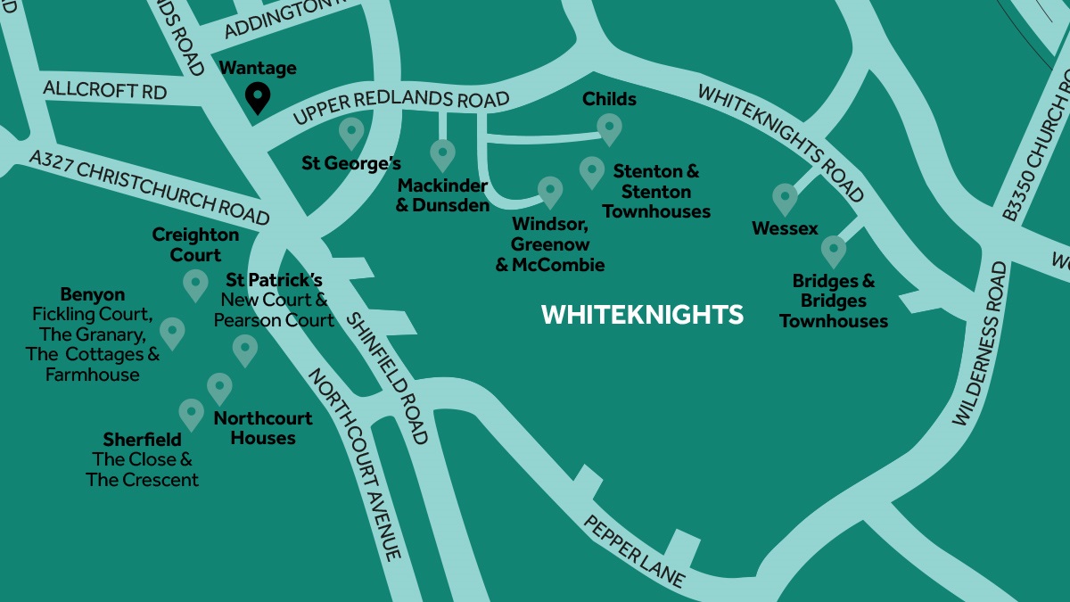 Wantage Hall map