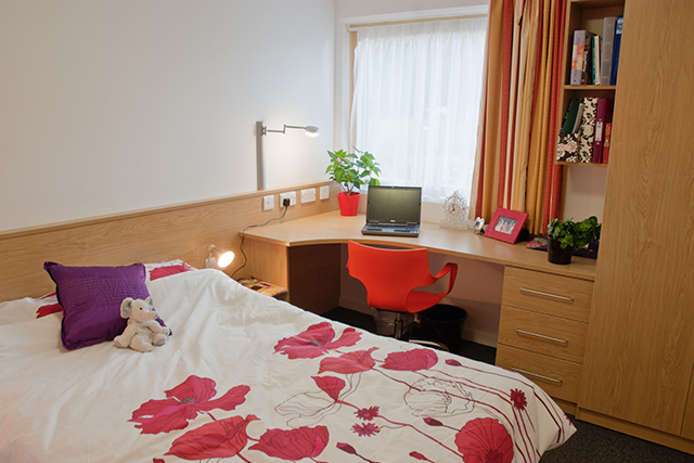 A premium en-suite student room
