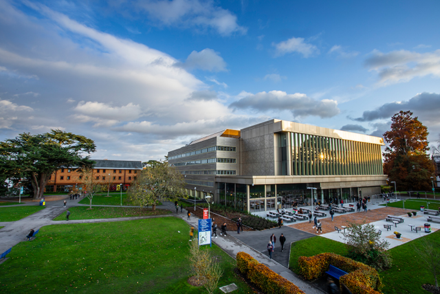Whiteknights library viewed from the air (drone capture)