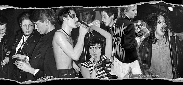 Montage of punk rock artists