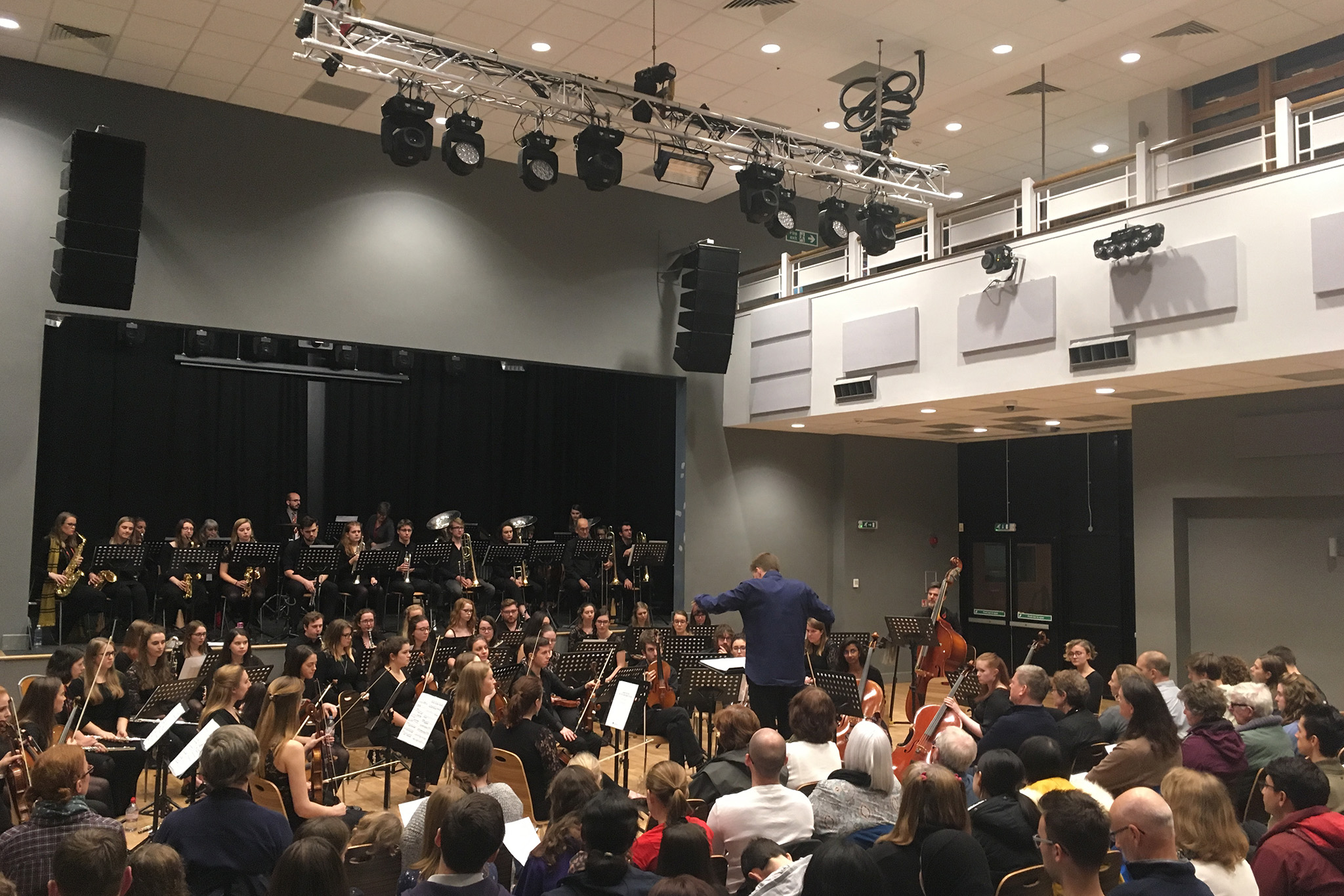 Festival orchestra performing in 3Sixty 