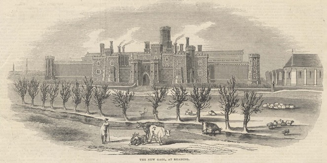 An etching of the new Reading Gaol (circa 1844)