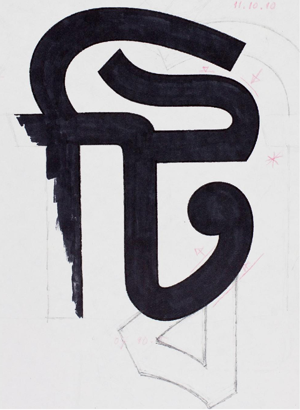 Sketch for Bengali Sarkar typeface