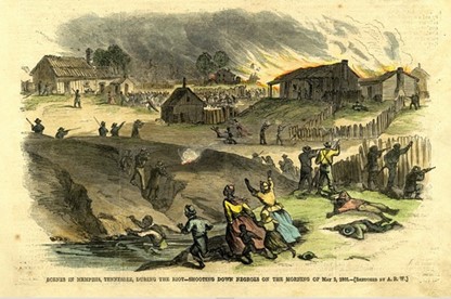 Oil paint  of Civil War and reconstruction south USA
