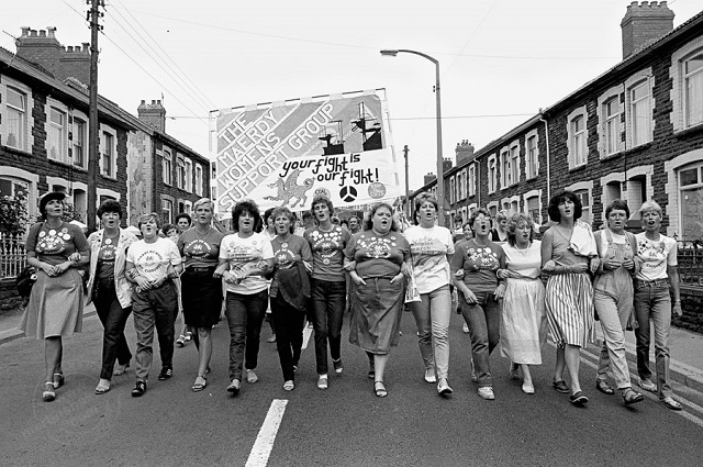 Women on a march in 1984 - illustrating Nathalie Thomlinson's gender history research