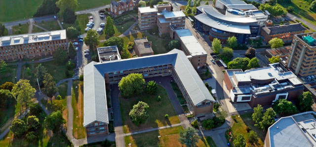 Aerial campus shot