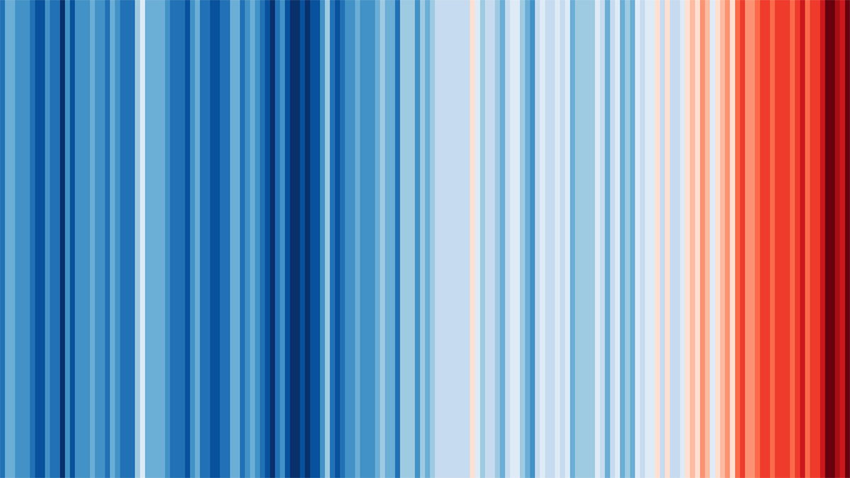 University of Reading climate stripes logo