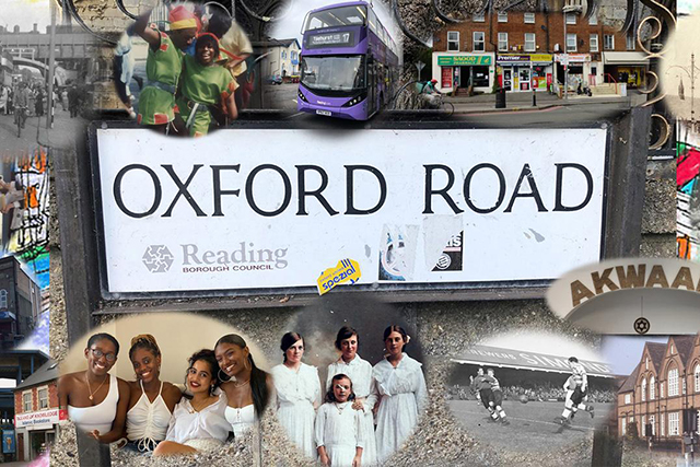 Montage of scenes from the history of Oxford Road