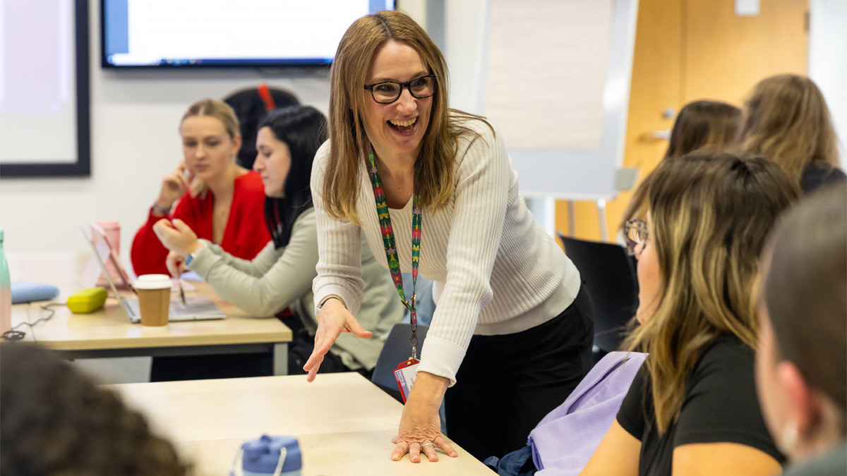Teacher and students in class