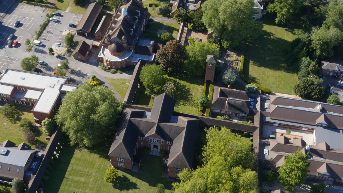 Aerial shot of London Road Campus