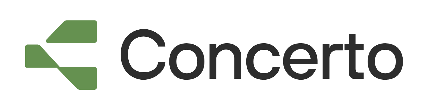 Concerto logo, learn to use concerto