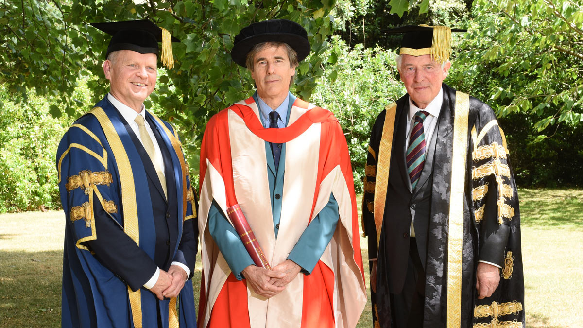 Vice-Chancellor, Walter Salles and Chancellor at Honorary Degree ceremony. 