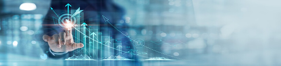 banner showing graph and figure pointing to the data