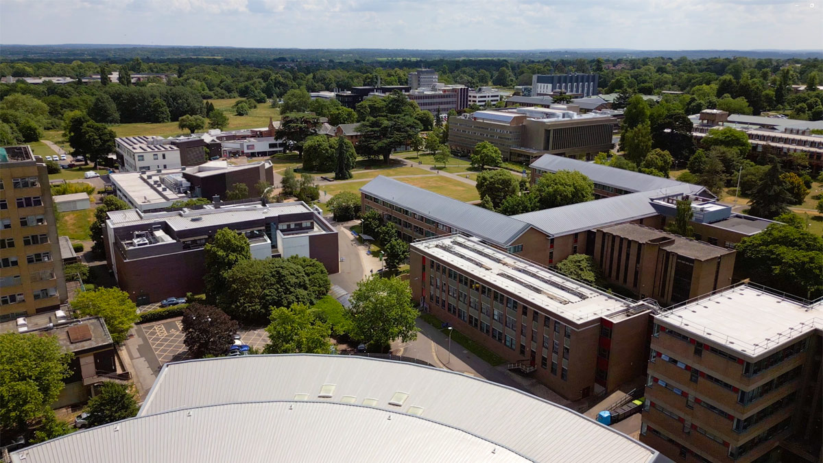 aerial view of the University of Reading and Henley Business School