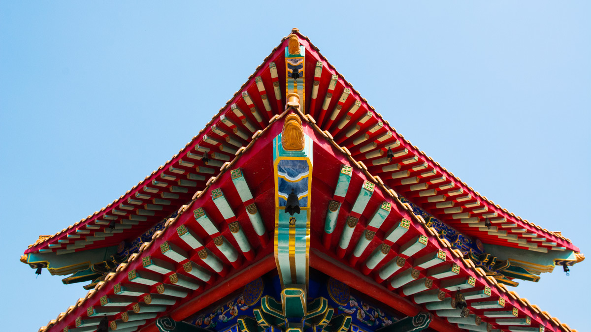 Corner of a traditional Chinese roof