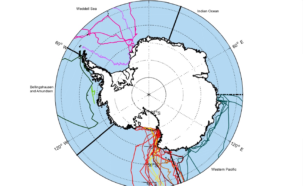 Records from the ships of explorers were used to estimate Antarctic sea ice extent