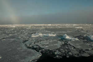 Thinner ice in the Beaufort Sea past the end of the melt season in the Arctic