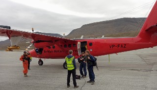 The British Antarctic Survey research plane being flown in the Arctic Summer Cyclones project missions