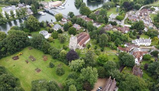The former site of the monastery next to the Cookham churchyard, which was ruled over by Royal Abbess Queen Cynethryth in the late 8th century