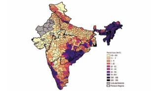 Graphic showing total forest loss in India between 2001-2018