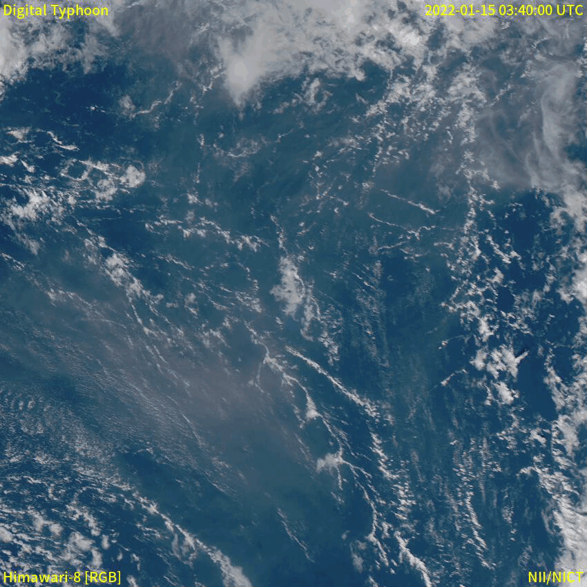 Himawari-8 satellite images of the 15 January 2022 eruption of Hunga Tonga-Hunga Haʻapai. Japan Meteorological Agency
