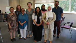Community researchers pictured at the University of Reading to celebrate Refugee Week 2023.