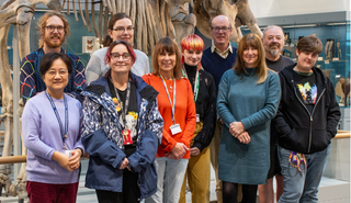 Some of the Technical Services self-assessment team posing for a photo at the Cole Museum, University of Reading