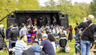 Local residents gather at the University of Reading Community Festival in May 2023