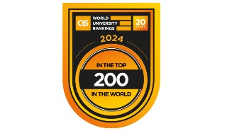 2024 QS World University Rankings - In the Top 200 universities in the world badge