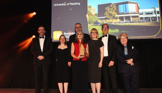 University of Reading delegates and Sandi Toksvig at the THE awards