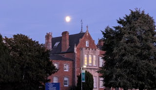 Moon above Old Whiteknights House