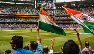 Cricket fans in India