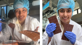 Maha Khan and chccolate