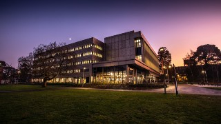 University of Reading Library at dusk
