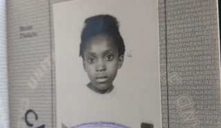 Cyrilene Small-Tollafield, pictured as a child on her passport, a Reading member of the Windrush Generation and speaker at the University's Black History Month lecture in October 2022