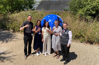 Members of the University's Fairtrade Steering Group celebrate