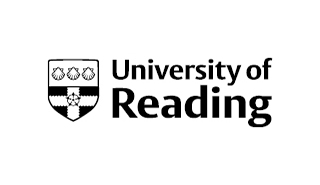 Black University of Reading crest on a white background